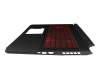 Teclado incl. topcase CH (suiza) negro/rojo/negro con retroiluminacion original para Acer Nitro 5 (AN517-54)