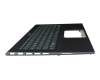 Teclado incl. topcase DE (alemán) antracita/canaso con retroiluminacion original para Asus UX535QE