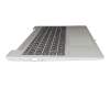 Teclado incl. topcase DE (alemán) antracita/plateado con retroiluminacion huella digital original para Lenovo IdeaPad 5-15ALC05 (82LN)