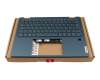 Teclado incl. topcase DE (alemán) azul/azul con retroiluminacion original para Lenovo Yoga 6 13ABR8 (83B2)