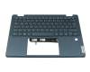 Teclado incl. topcase DE (alemán) azul/azul con retroiluminacion original para Lenovo Yoga 6 Gen 7 (82UD)