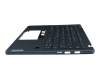 Teclado incl. topcase DE (alemán) azul/azul con retroiluminacion original para Lenovo Yoga 6 Gen 7 (82UD)