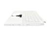 Teclado incl. topcase DE (alemán) blanco/blanco con retroiluminacion (con compartimento para bolígrafos) original para Acer ConceptD 3 Ezel (CC314-72G)