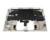 Teclado incl. topcase DE (alemán) blanco/blanco con retroiluminacion (sin compartimento para bolígrafos) original para Acer ConceptD 3 (CN314-72P)