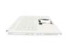 Teclado incl. topcase DE (alemán) blanco/blanco con retroiluminacion original para Acer ConceptD 3 Ezel (CC315-73G)