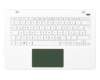 Teclado incl. topcase DE (alemán) blanco/blanco original para Asus R202MA