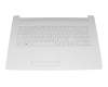 Teclado incl. topcase DE (alemán) blanco/blanco original para Toshiba Satellite S50W-C