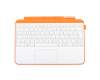 Teclado incl. topcase DE (alemán) blanco/naranja original para Asus Transformer Mini T102HA