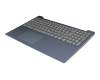 Teclado incl. topcase DE (alemán) gris/azul para Lenovo IdeaPad 330S-15AST (81F9)