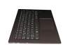 Teclado incl. topcase DE (alemán) gris/bronce con retroiluminacion original para Lenovo Yoga 920-13IKB (80Y7/80Y8/81TF)