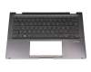 Teclado incl. topcase DE (alemán) gris/canaso con retroiluminacion (Gun Metal Grey) original para Asus ZenBook Flip 14 UX463FA