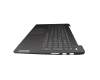 Teclado incl. topcase DE (alemán) gris/canaso con retroiluminacion Fingerprint original para Lenovo IdeaPad 5-15ITL05 (82FG)