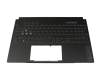 Teclado incl. topcase DE (alemán) gris/canaso con retroiluminacion original para Asus TUF Gaming F15 FX507ZU