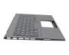 Teclado incl. topcase DE (alemán) gris/canaso con retroiluminacion original para Asus ZenBook Pro 15 UX535LI