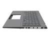 Teclado incl. topcase DE (alemán) gris/canaso con retroiluminacion original para Asus ZenBook Pro 15 UX535LI