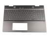 Teclado incl. topcase DE (alemán) gris/canaso con retroiluminacion original para HP Envy x360 15-cp0800