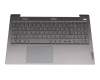 Teclado incl. topcase DE (alemán) gris/canaso con retroiluminacion original para Lenovo IdeaPad 5-15ARE05 (81YQ)
