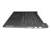 Teclado incl. topcase DE (alemán) gris/canaso con retroiluminacion original para Lenovo IdeaPad 5-15ITL05 (82FG)