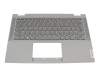 Teclado incl. topcase DE (alemán) gris/canaso con retroiluminacion original para Lenovo IdeaPad Flex 5-14ITL05 (82HS)