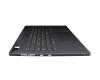 Teclado incl. topcase DE (alemán) gris/canaso con retroiluminacion original para Lenovo Legion Slim 5-14APH8 (82Y5)