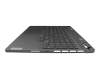 Teclado incl. topcase DE (alemán) gris/canaso con retroiluminacion original para Lenovo Legion Slim 5-16IRH8 (82YA/83D6)