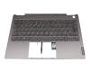 Teclado incl. topcase DE (alemán) gris/canaso con retroiluminacion original para Lenovo ThinkBook 13s IWL (20R9)