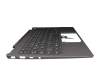 Teclado incl. topcase DE (alemán) gris/canaso con retroiluminacion original para Lenovo ThinkBook 13s IWL (20R9)