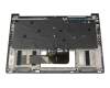 Teclado incl. topcase DE (alemán) gris/canaso con retroiluminacion original para Lenovo ThinkBook 13x ITG (20WJ)