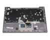 Teclado incl. topcase DE (alemán) gris/canaso con retroiluminacion original para Lenovo ThinkBook 14 G2 ITL (20VD)