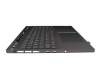Teclado incl. topcase DE (alemán) gris/canaso con retroiluminacion original para Lenovo ThinkBook 16p G4 IRH (21J8)