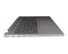 Teclado incl. topcase DE (alemán) gris/canaso con retroiluminacion original para Lenovo Yoga 7 16IAP7 (82QG)
