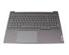 Teclado incl. topcase DE (alemán) gris/canaso con retroiluminacion original para Lenovo Yoga Slim 7 Pro 16ARH7 (82UW)