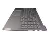 Teclado incl. topcase DE (alemán) gris/canaso con retroiluminacion original para Lenovo Yoga Slim 7 Pro 16ARH7 (82UW)
