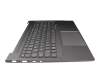 Teclado incl. topcase DE (alemán) gris/canaso con retroiluminacion original para Lenovo Yoga Slim 7 Pro 16ARH7 (82UW)