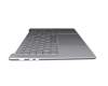 Teclado incl. topcase DE (alemán) gris/canaso con retroiluminacion original para Lenovo Yoga Slim 7 ProX 14IAH7 (82TK)