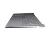Teclado incl. topcase DE (alemán) gris/canaso con retroiluminacion original para Lenovo Yoga Slim 7 ProX 14IAH7 (82TK)