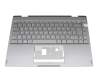 Teclado incl. topcase DE (alemán) gris/canaso original para Emdoor YM14G