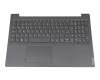 Teclado incl. topcase DE (alemán) gris/canaso original para Lenovo V15-IGL (82C3/82NN)