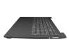 Teclado incl. topcase DE (alemán) gris/canaso original para Lenovo V15-IGL (82C3/82NN)