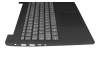 Teclado incl. topcase DE (alemán) gris/negro original para Lenovo V15 G2-ITL (82KB/82ME)