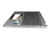Teclado incl. topcase DE (alemán) gris oscuro/canaso con retroiluminacion original para Lenovo Flex 5 14ABR8 (82XX)