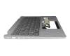 Teclado incl. topcase DE (alemán) gris oscuro/canaso con retroiluminacion original para Lenovo Flex 5 14ABR8 (82XX)