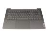 Teclado incl. topcase DE (alemán) gris oscuro/canaso con retroiluminacion original para Lenovo IdeaPad 5-14ALC05 (82LM)