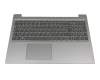 Teclado incl. topcase DE (alemán) gris oscuro/plateado original para Lenovo IdeaPad L340-15API (81LW)