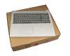 Teclado incl. topcase DE (alemán) gris/plateado (Fingerprint) original para Lenovo IdeaPad 320-15ABR (80XS/80XT)