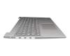 Teclado incl. topcase DE (alemán) gris/plateado Huella dactilar original para Lenovo IdeaPad 3-15IGL05 (82BU)