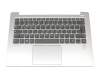 Teclado incl. topcase DE (alemán) gris/plateado con retroiluminacion (fingerprint) original para Lenovo IdeaPad 530S-14IKB (81EU)