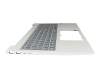 Teclado incl. topcase DE (alemán) gris/plateado con retroiluminacion original para HP EliteBook 660 G11