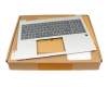 Teclado incl. topcase DE (alemán) gris/plateado con retroiluminacion original para HP EliteBook 660 G11