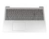 Teclado incl. topcase DE (alemán) gris/plateado con retroiluminacion original para Lenovo IdeaPad 330S-15ARR (81FB/81JQ)